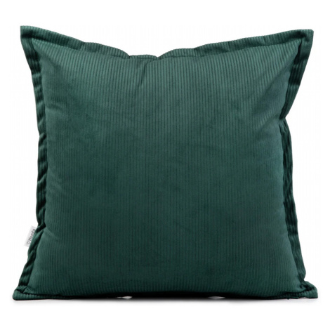 Dekorační polštář | NANTU | imitace manšestru zelená | 45x45 | 854458 Varianta: Povlak na polštá HOMLA