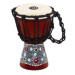 Meinl HDJ8-XXS African Style Mini Djembe 4 1/2" x 8" Flower Design