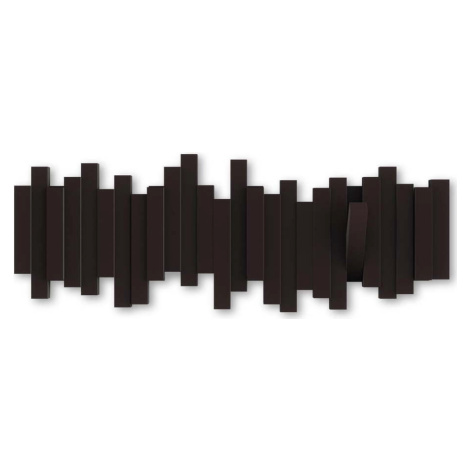 Tmavě hnědý plastový nástěnný věšák Sticks – Umbra