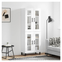 vidaXL Skříň highboard lesklá bílá 69,5 x 34 x 180 cm kompozitní dřevo