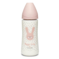 Suavinex Hygge Premium Láhev králík - růžová L 360 ml