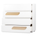 KONSIMO Komoda AVERO 4 zásuvky bílá 110 x 103 x 42 cm
