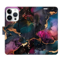 iSaprio Flip pouzdro Dark Marble pro iPhone 15 Pro