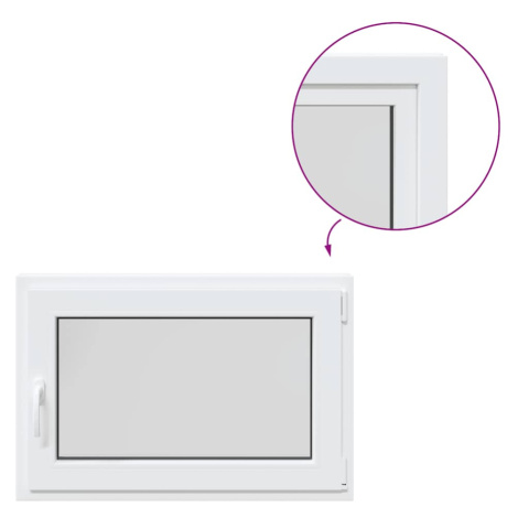 vidaXL Okno do sklepa "RISOR" 90x50 cm otevíravě-sklopné DIN pravé bílé