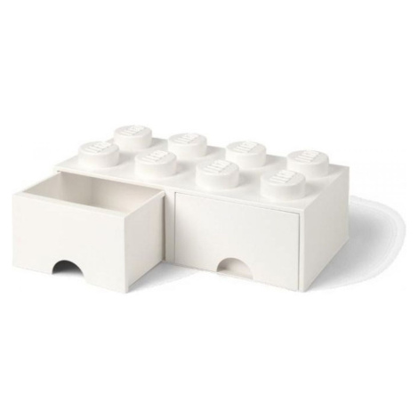 LEGO® úložný box 8 s šuplíky - bílá