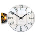 Moderní nástěnné hodiny SLIM Acrylic White-Grey