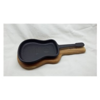 LAVA METAL Kytara - litinový talíř s dřevěným podstavcem