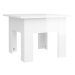 SHUMEE Konferenční stolek bílý vysoký lesk 55 × 55 × 42 cm dřevotříska, 810241
