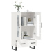 vidaXL Skříň highboard lesklá bílá 69,5 x 31 x 115 cm kompozitní dřevo