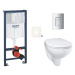 Závěsný wc set do lehkých stěn / předstěnová montáž Grohe Bau Ceramic SIKOGRSBAUSCP00