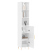 vidaXL Skříň highboard bílá s vysokým leskem 34,5x34x180 cm kompozit