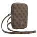 Pouzdro Guess PU 4G Triangle Logo Wallet Phone Bag Zipper Brown