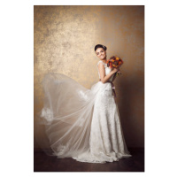 Fotografie Beauty portrait of young bride. Perfect, VickyRandom, 26.7 × 40 cm