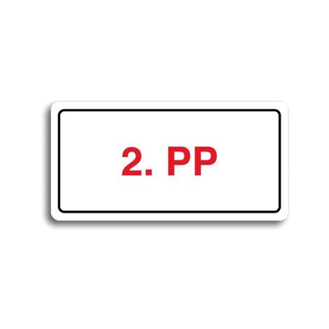 Accept Piktogram "2. PP" (160 × 80 mm) (bílá tabulka - barevný tisk)