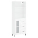 vidaXL Skříň highboard bílá 69,5 x 34 x 180 cm kompozitní dřevo