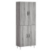 vidaXL Skříň highboard šedá sonoma 69,5 x 34 x 180 cm kompozitní dřevo