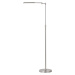 LED stojací lampa ve stříbrné barvě s kovovým stínidlem (výška 130 cm) Nami – Fischer & Honsel