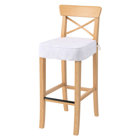 Dekoria Sedák na židli IKEA Ingolf - barová, bílá, barová židle Ingolf, Damasco, 613-00