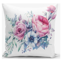 Povlak na polštář s příměsí bavlny Minimalist Cushion Covers Liandnse Special Design Flower, 45 