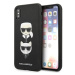 Kryt Karl Lagerfeld iPhone XS Max black hardcase Saffiano Ikonik Karl&Choupette Head (KLHCI65SAK