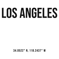 Ilustrace Los Angeles simple coordinates, Finlay & Noa, (30 x 40 cm)
