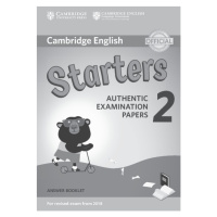 Cambridge English Young Learners 2 for revised exam from 2018 Starters Answer Booklet Cambridge 