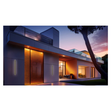 Venkovní nástěnná lampa STICK L-60 černá 20W opálové stínidlo IP65 CANDELLUX