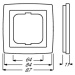 ABB Solo rámeček chromová lesklá 1754-0-4326 (1721-80G) 2CKA001754A4326