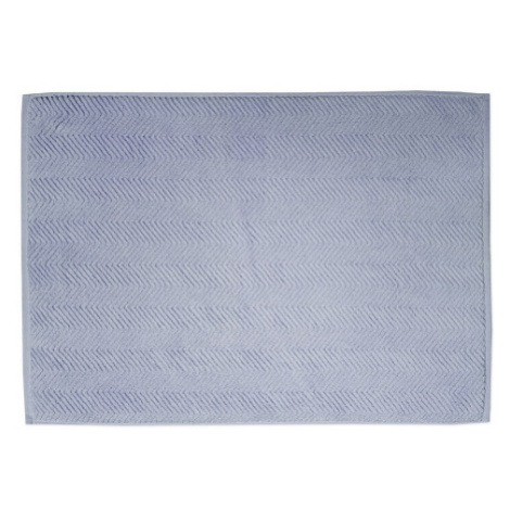Koupelnová předložka Ocean, BIO bavlna, holubí modrá, vlnkovaný vzor, 50x70 cm Asko