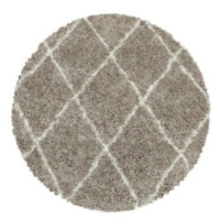 Ayyildiz koberce Kusový koberec Alvor Shaggy 3401 beige kruh - 200x200 (průměr) kruh cm