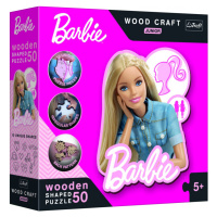 Dřevěné puzzle junior Barbie 50 dílků