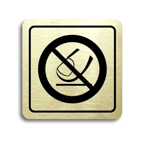 Accept Piktogram "nedotýkejte se" (80 × 80 mm) (zlatá tabulka - černý tisk)
