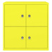 BISLEY LateralFile™ Lodge, se 4 uzamykatelnými boxy, výška vždy 375 mm, zinková žlutá