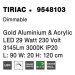 NOVA LUCE závěsné svítidlo TIRIAC zlatý hliník a akryl LED 29W 230V 3000K IP20 stmívatelné 95481