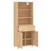 vidaXL Skříň highboard dub sonoma 69,5 x 34 x 180 cm kompozitní dřevo