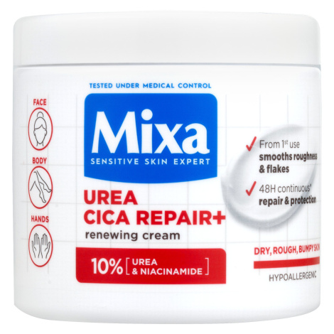 Mixa Urea Cica Repair+ regenerační tělová péče pro velmi suchou, hrubou pokožku 400 ml