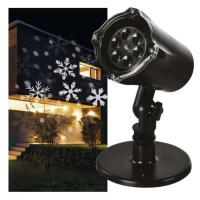LED dekorativní projektor – vločky, venkovní i vnitřní, studená bílá