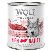 Wolf of Wilderness Adult 6 x 800 g - High Valley - hovězí