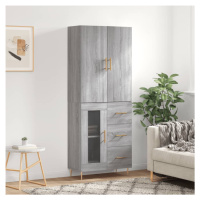 vidaXL Skříň highboard šedá sonoma 69,5 x 34 x 180 cm kompozitní dřevo