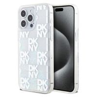 DKNY Liquid Glitter Checkered Pattern kryt iPhone 15 Pro Max čirý