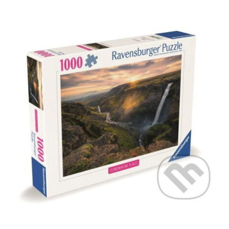 Skandinávie: Vodopád Haifoss, Island - puzzle z kategorie Přírodní scenérie RAVENSBURGER