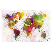 Plakát, Obraz - World Map - Watercolour, (91.5 x 61 cm)