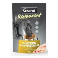 GRAND kaps. deluxe pes Restaur. 100% kuřecí, zel. 300g + Množstevní sleva