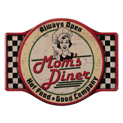 Nástěnná kovová cedule Mom´s diner – 45x1x35 cm Clayre & Eef