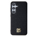 DKNY hard kryt na Samsung Galaxy S24 5G Leather Repeat Pattern Stack Logo MagSafe Černý