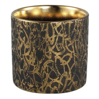 Obal válcový keramický DEON S antik šedo-zlatý 11,5cm