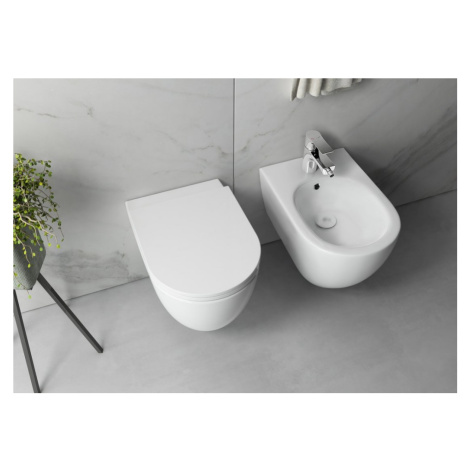 ISVEA INFINITY závěsná WC mísa, Rimless, 36,5x53cm, bílá mat 10NF02001-2L