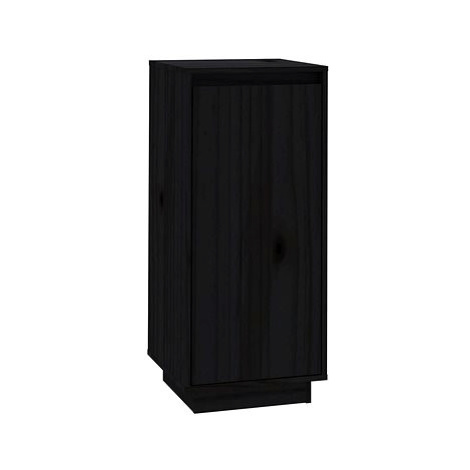 Botník černý 35 x 35 x 80 cm masivní borové dřevo, 813539 SHUMEE