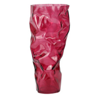 Skleněná váza červená 38cm