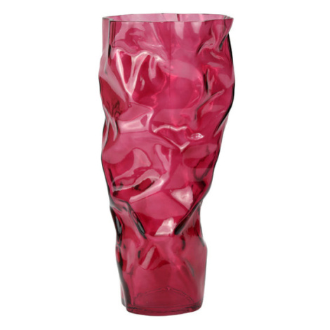 Skleněná váza červená 38cm StarDeco